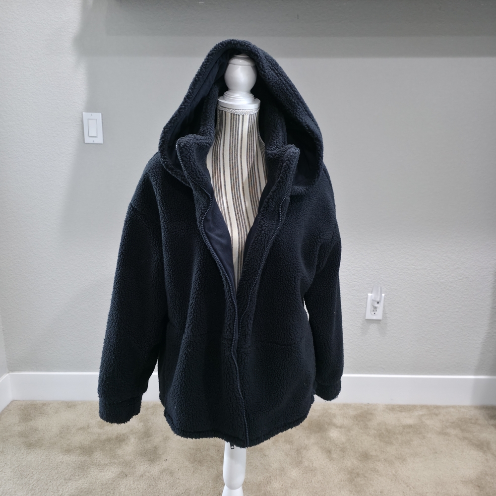 Fabletics Lotta Teddy Black Jacket